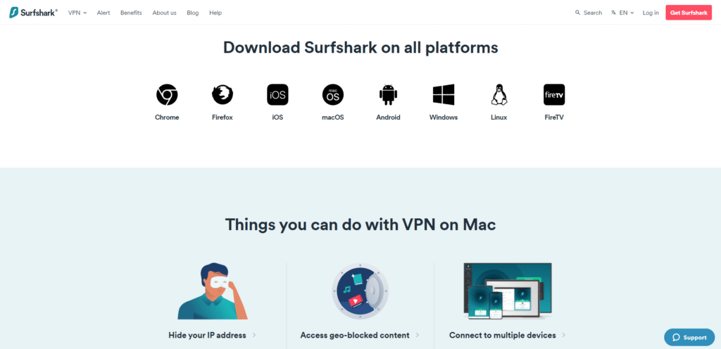 Download Surfshark on all platforms
