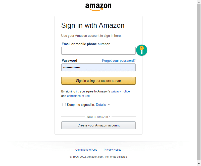 Sign in with Amazon