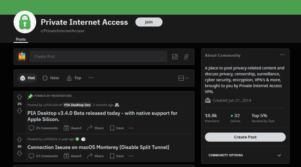 Private Internet Access Reddit