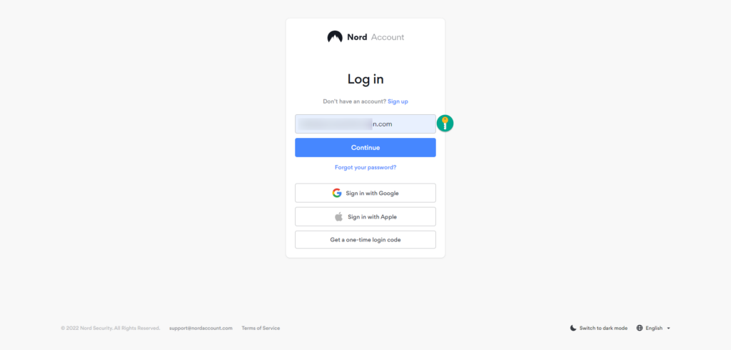 Quick easy and secure login with Nord Account