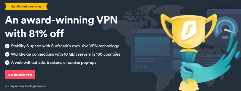 An award-winning VPN with 81% off
